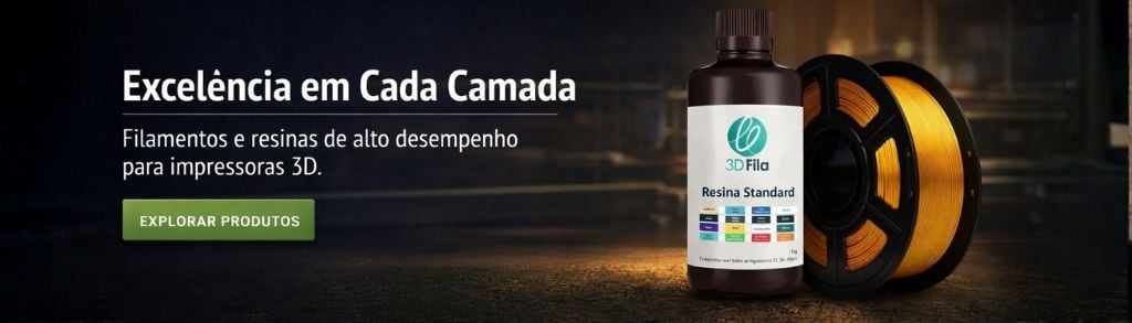 banner filamento 3d e resina 3d para impressora 3d