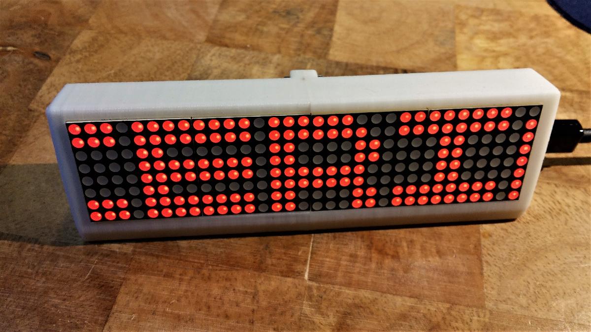 Caixa para display LED com STM32 e driver LED MAX7219.