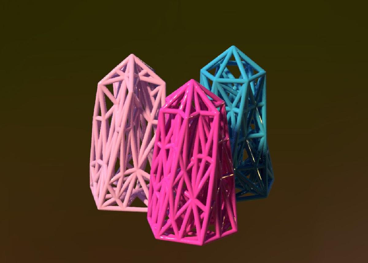 Ornamento Piramide Hexagonal de Natal Vol.05