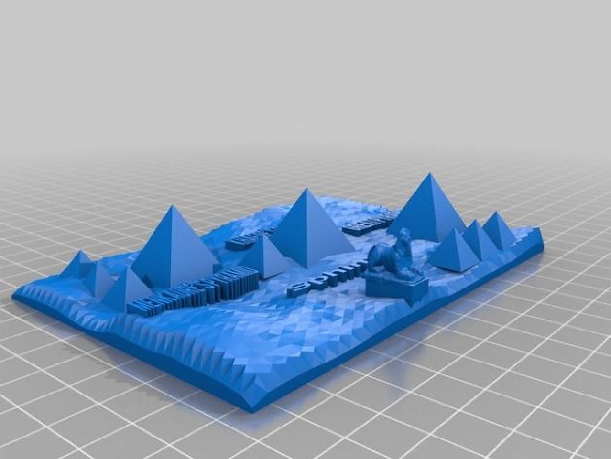mapa 3D das piramides de Gize