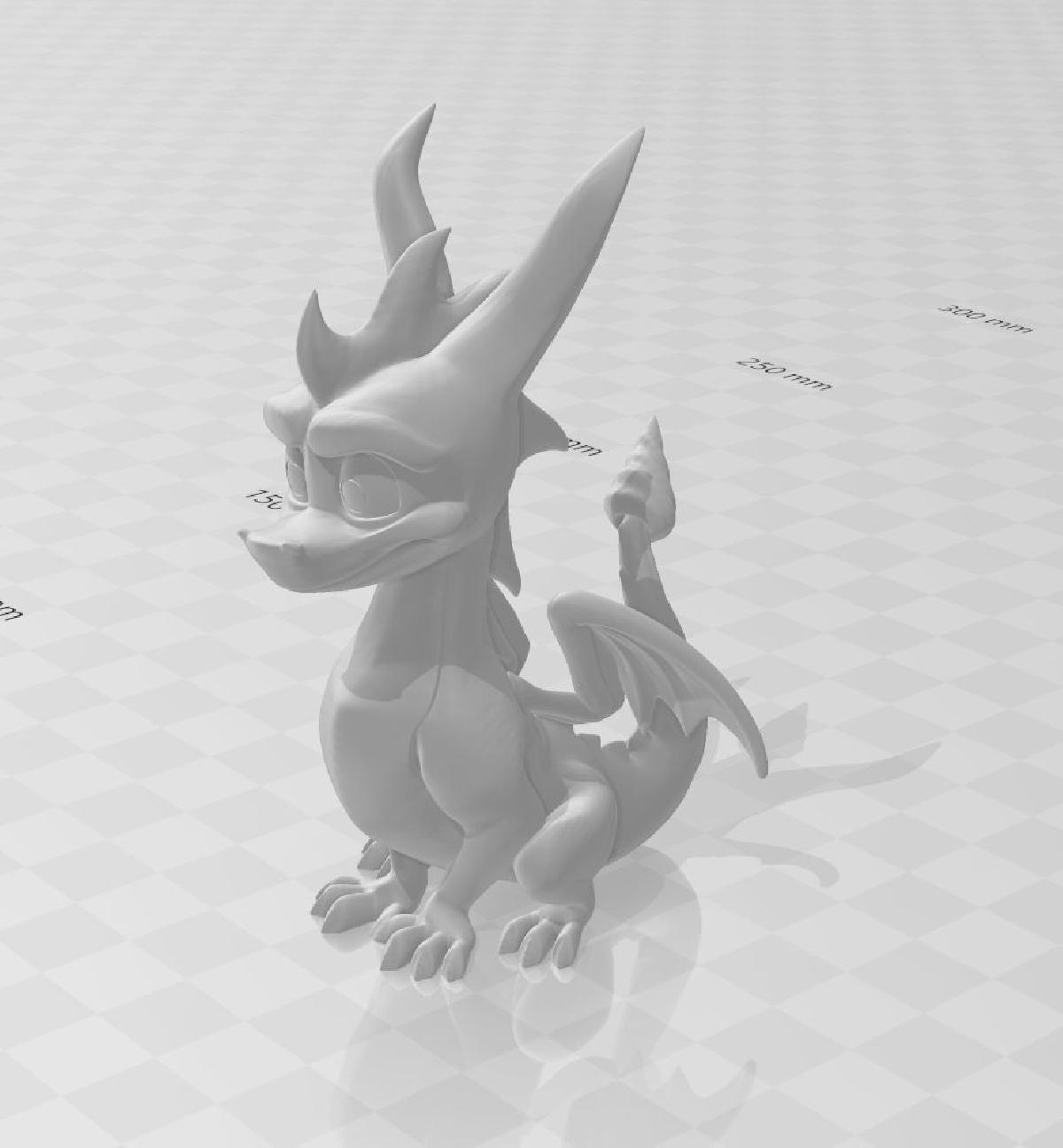  Spyro the Dragon sentado / esperando pose (+ versao chaveiro)