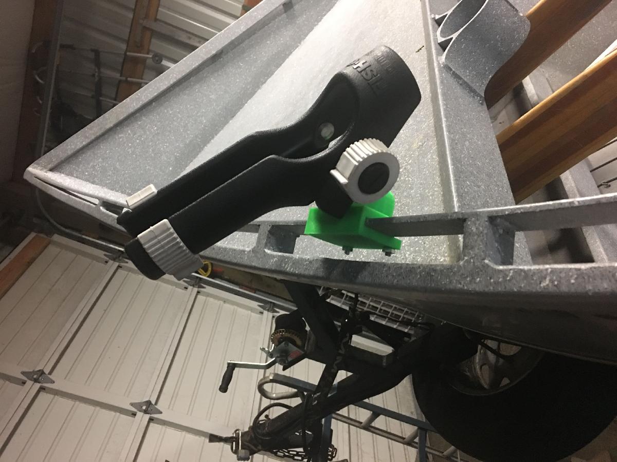 Suporte de Vara de Pesca Compativel com Fish On para Trilhos de Aluminio de 1,5in x 0,25in em Barcos de Drift