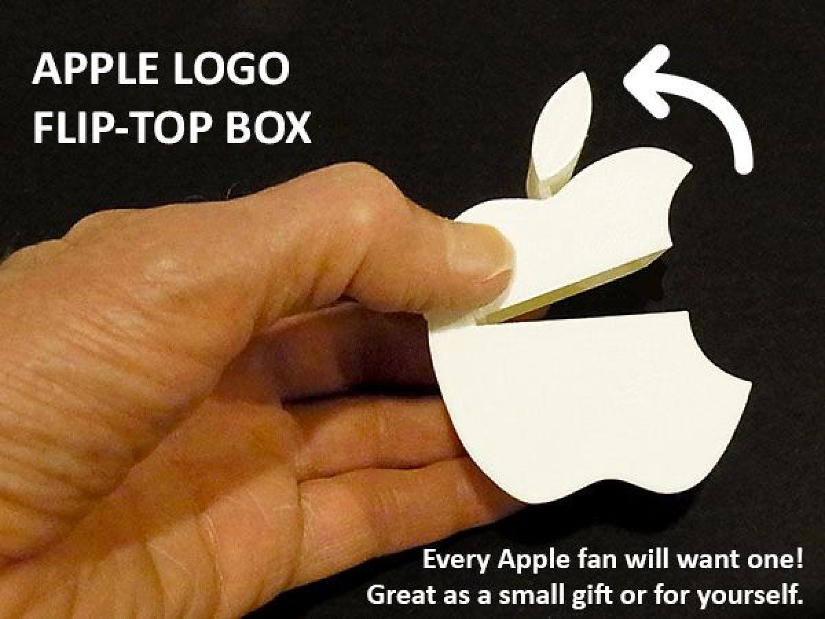 Caixa flip top do logo da Apple