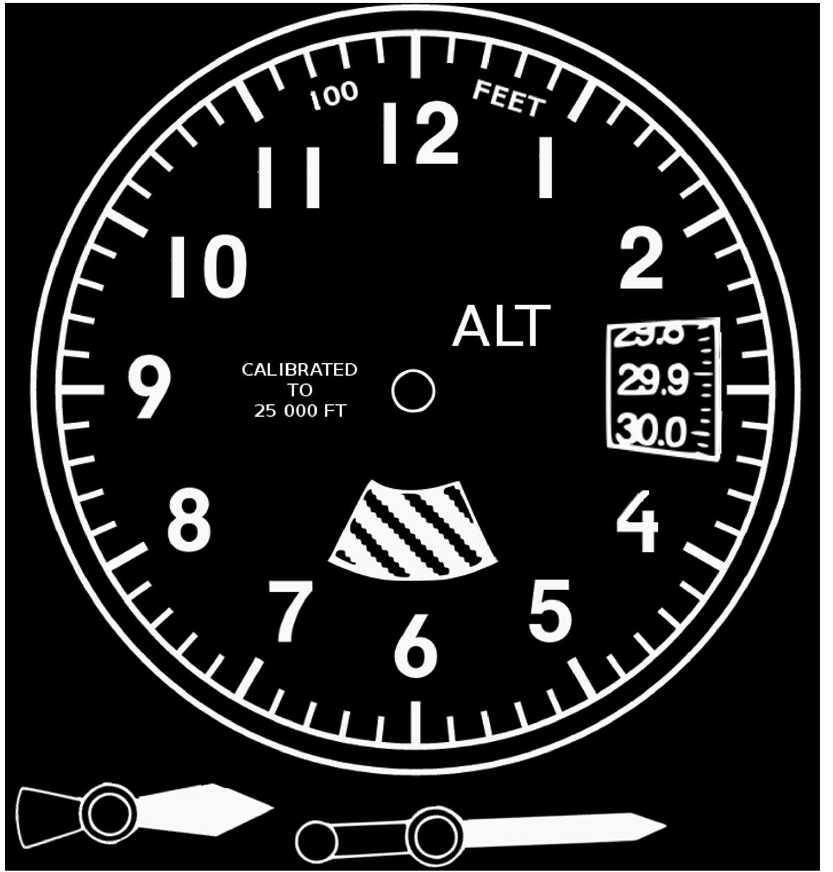 Relogio de parede estilo altimetro   mostrador de 200mm, ponteiros e moldura