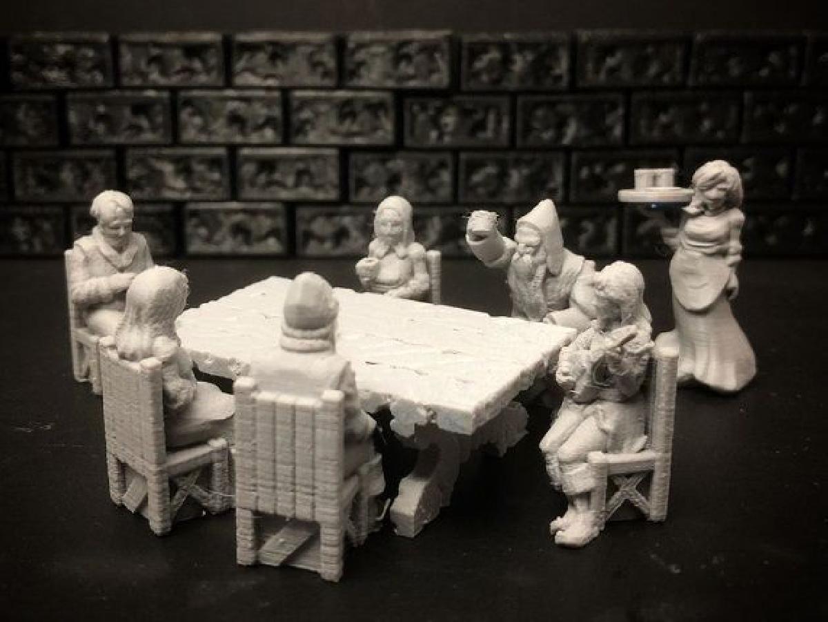 Moradores da cidade: Clientes da taverna (escala 28mm/32mm)