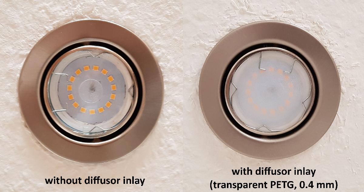 Difusor Embutido de Spot LED