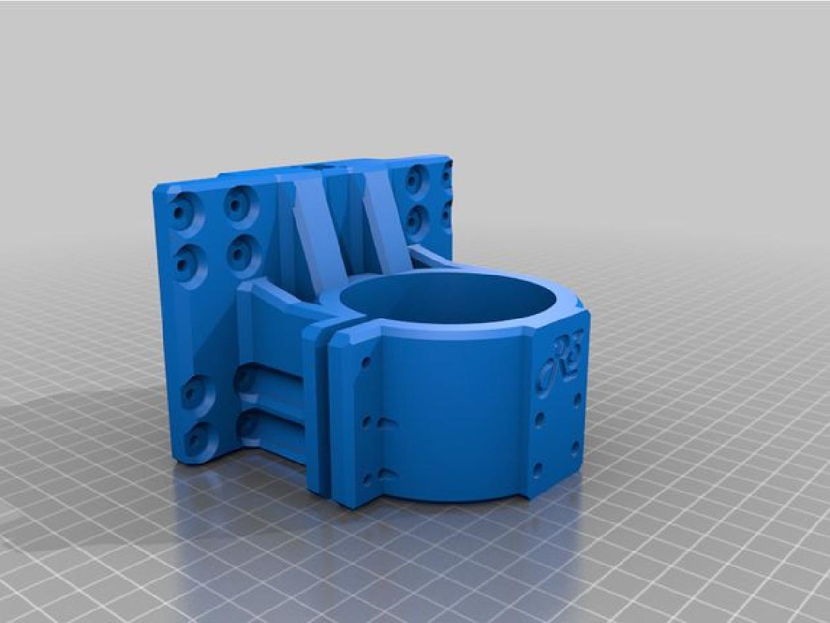 Bracadeira CNC 65mm Root 3 permitindo que a fresadora de acabamento desca 20mm a mais que a original