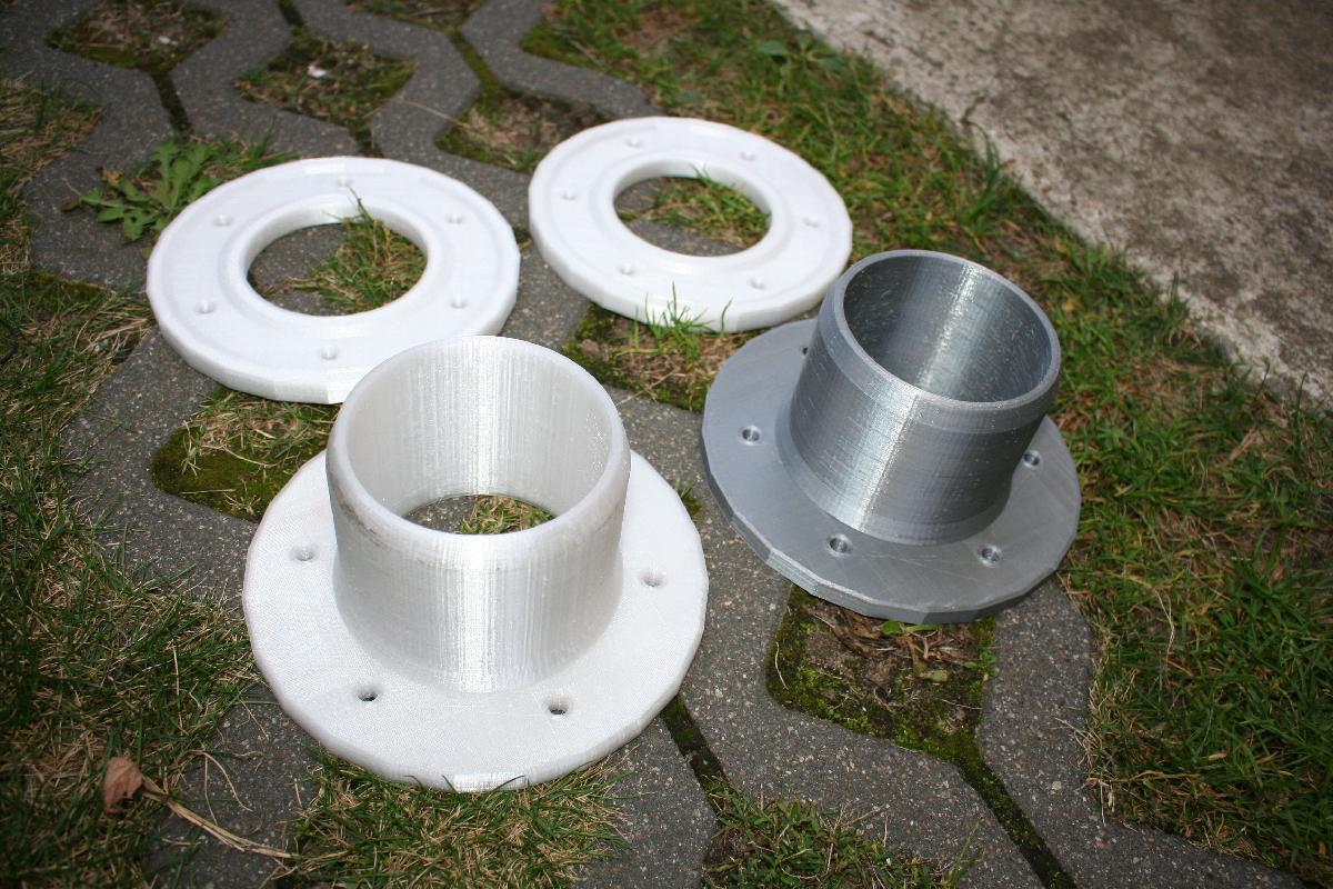 Conexao de tubo PVC de 110mm ao tanque de 1000L