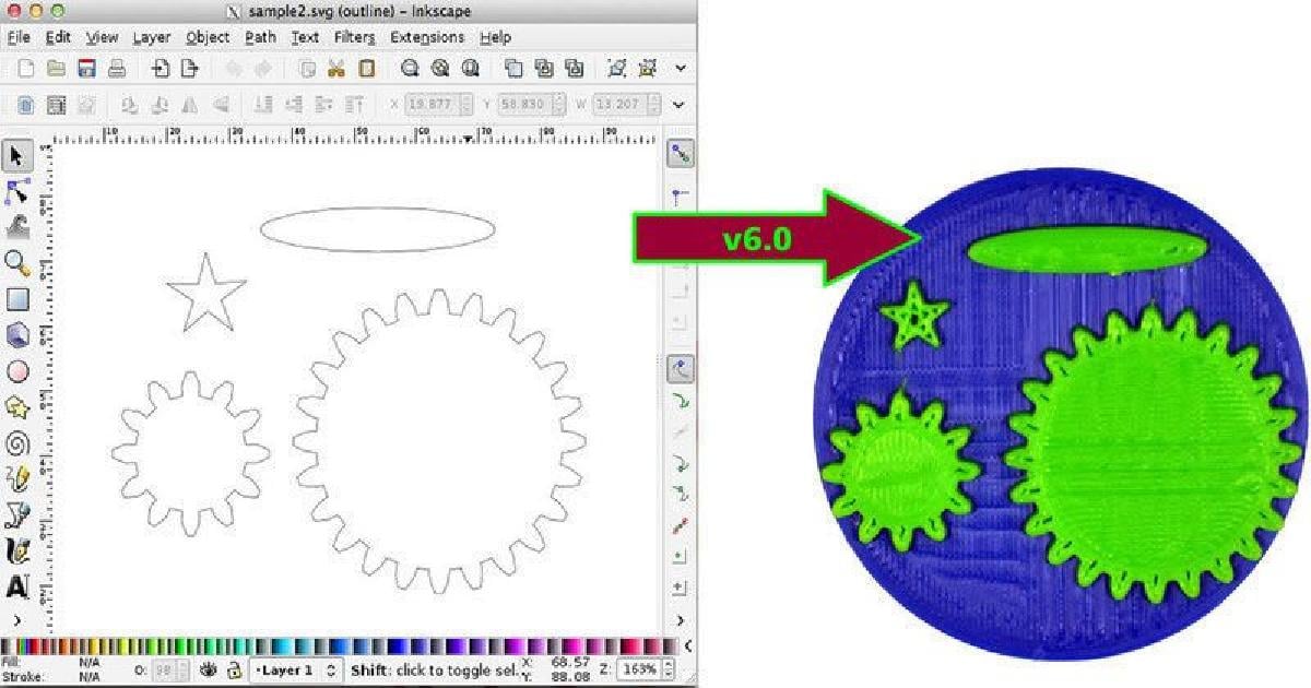 Conversor Inkscape para OpenSCAD v6