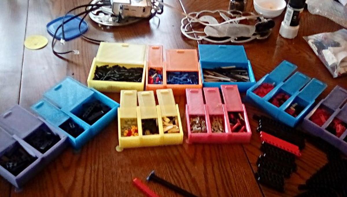 caixas de armazenamento do Lego Mindstorms