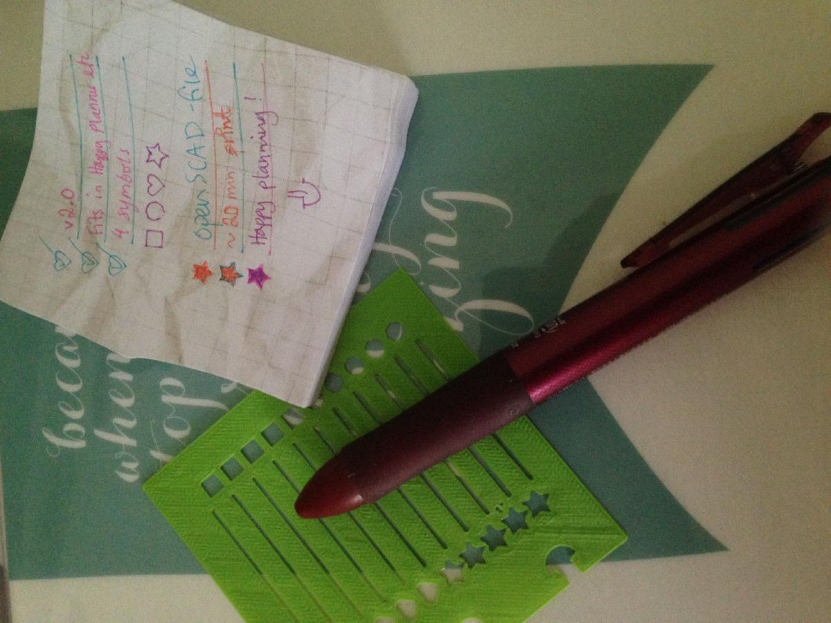 Estencil de lista de todo parametrico com orificios circa/levenger/happy planner
