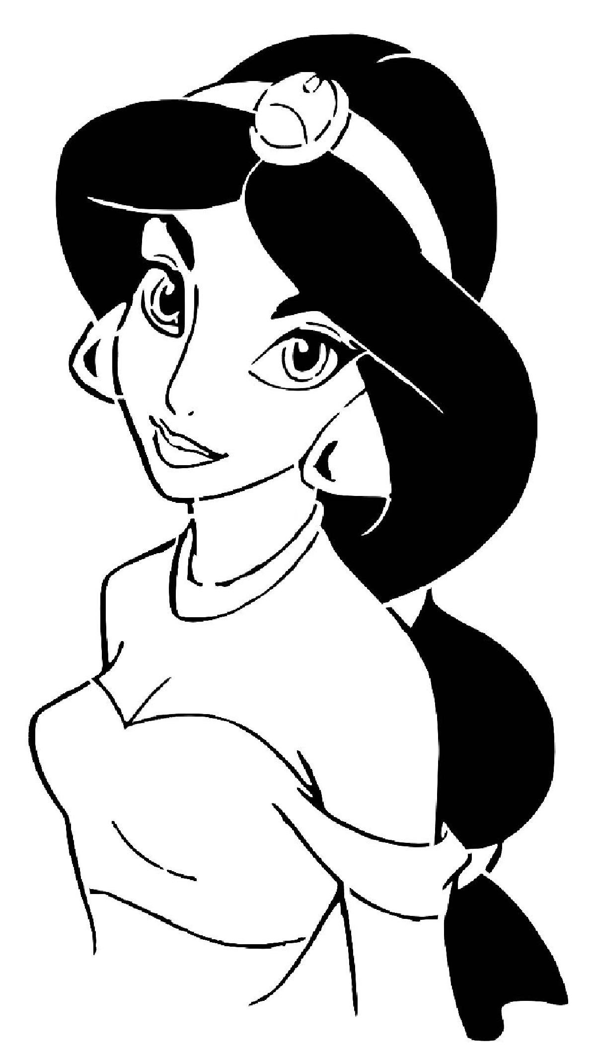 Estencil da Princesa Jasmine