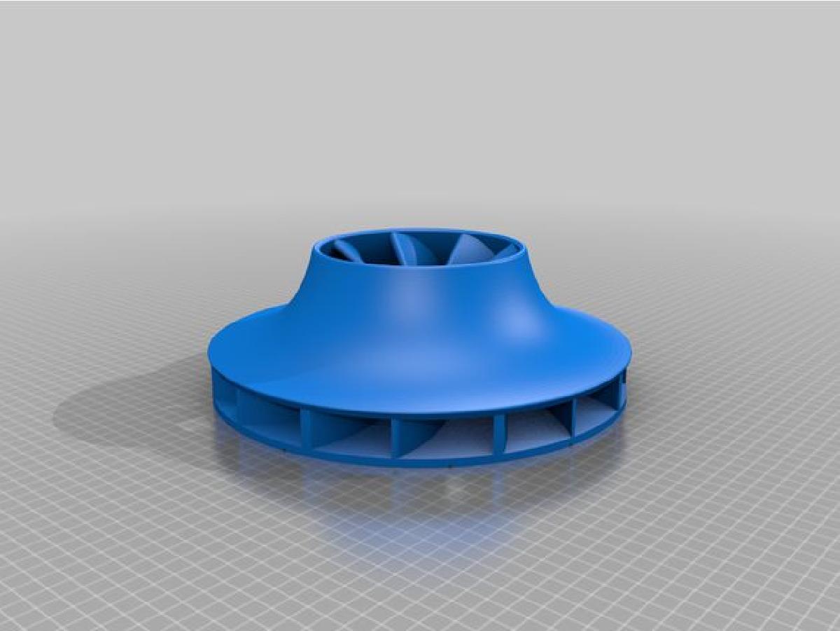 Impulsor centrifugo, estilo compressor, D280mm, para extrator de poeira