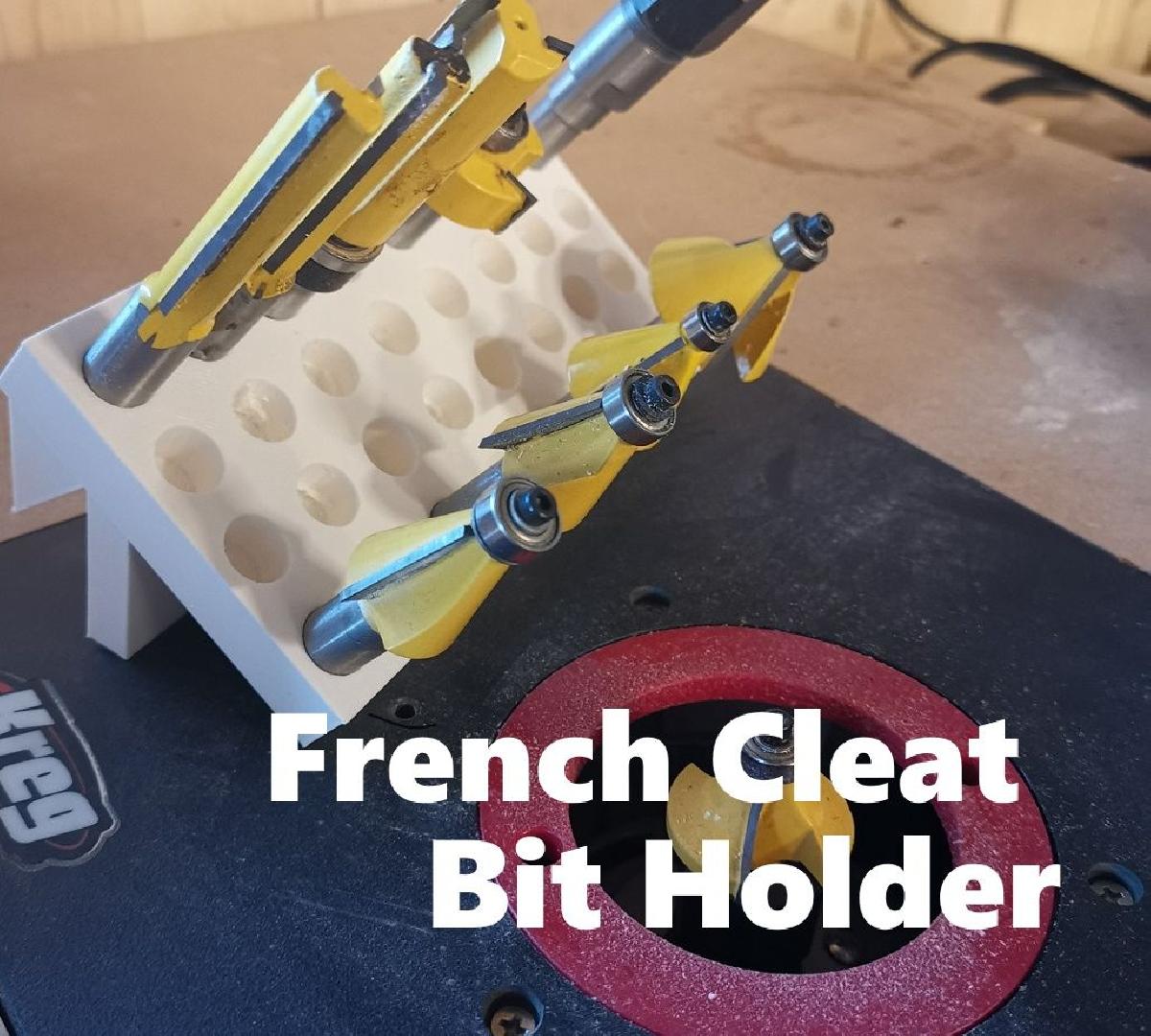 Suporte de bits para bancada e sistema de cleat frances