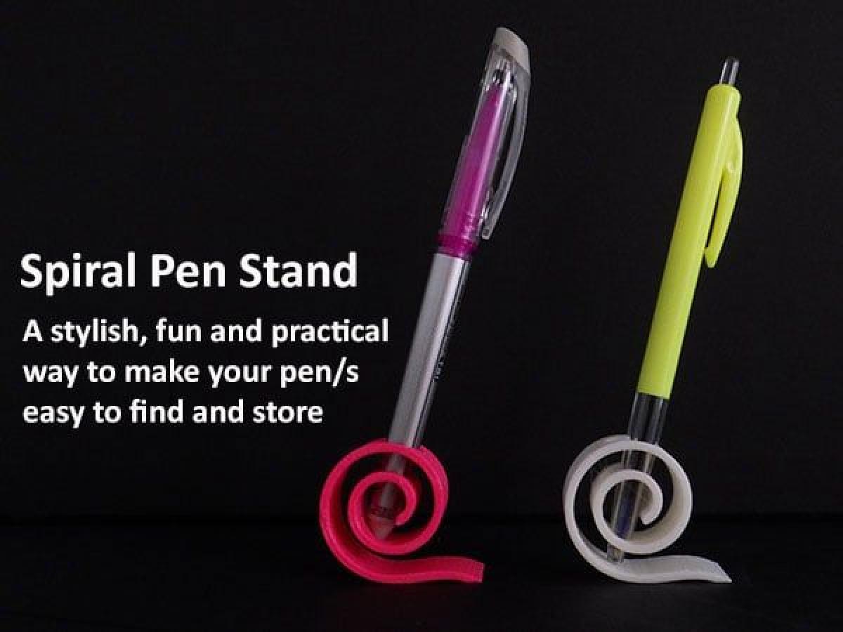 Suporte para caneta em espiral