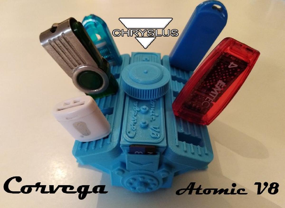 Suporte USB Estilo Motor Corvega Atomic V8