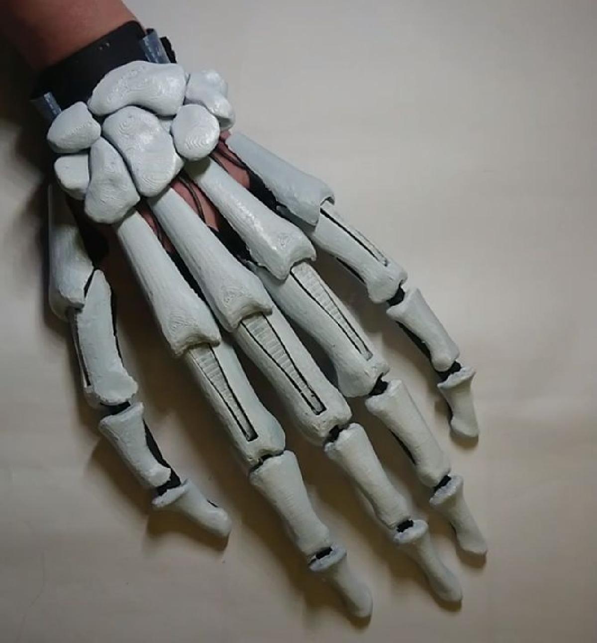 Pele de esqueleto para minhas extensoes de dedos articulados