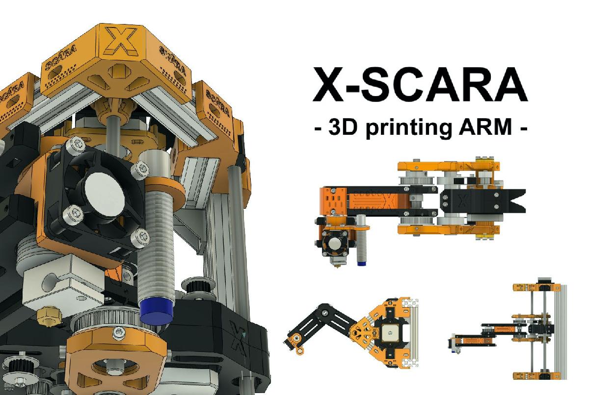 X SCARA braco de impressao 3D