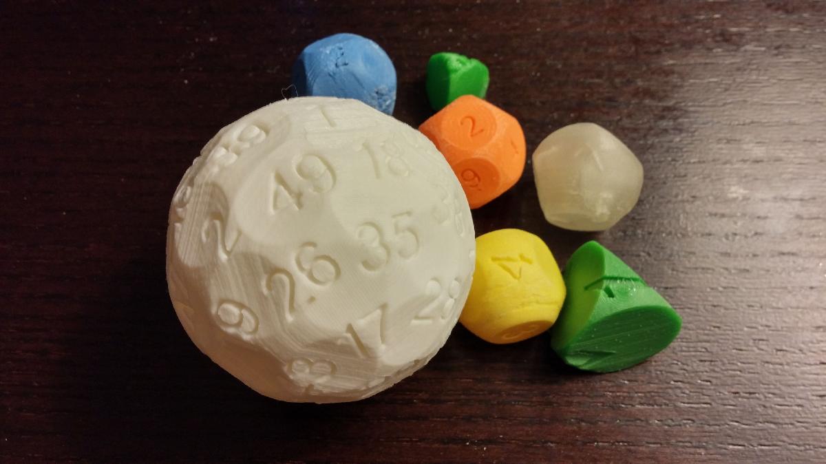 dados de 49 faces gerados