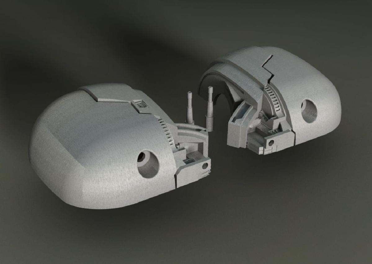 Modelo 3D facil de imprimir inspirado no K2SO