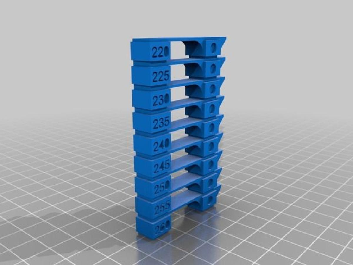 Torre de Temperatura PETG para CURA 220 260 graus