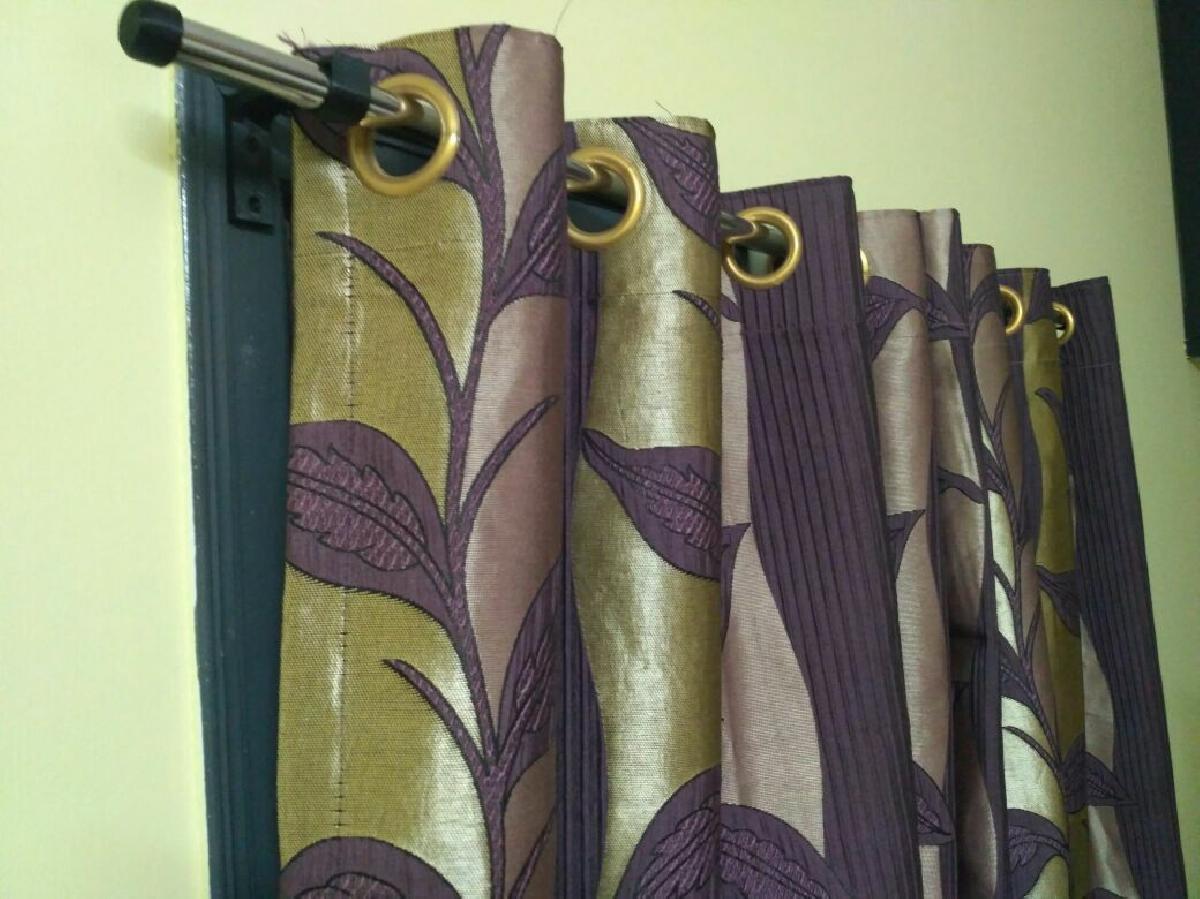 Suporte para cortina de janela/porta para tubo de aco inoxidavel de 3/4 polegada