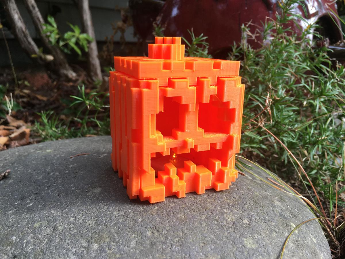 Abobora e lanterna de abobora do Minecraft, versao com suporte reduzido