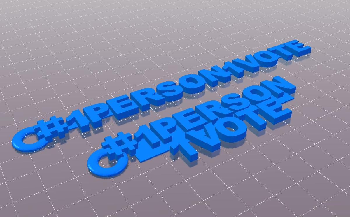 Abolir o Colegio Eleitoral chaveiro charme #1pessoa1voto