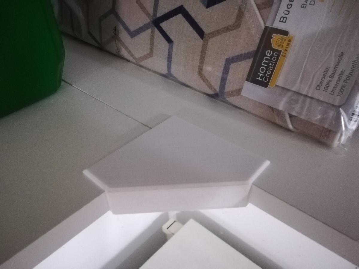 Pasta de prateleira para conexao de canto de 16mm