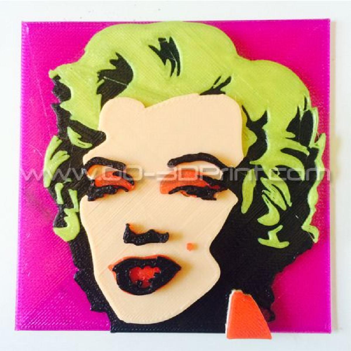 Marilyn Monroe de Andy Warhol impressa em 3D 1967 rosa choque