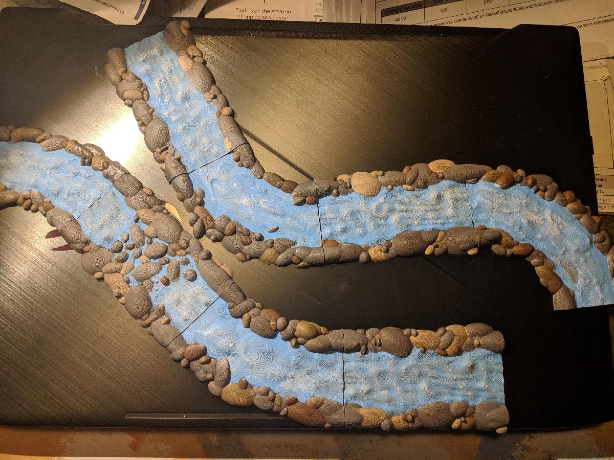 Terreno de Jogo de Guerra de Fantasia Rio Stonebank Modular