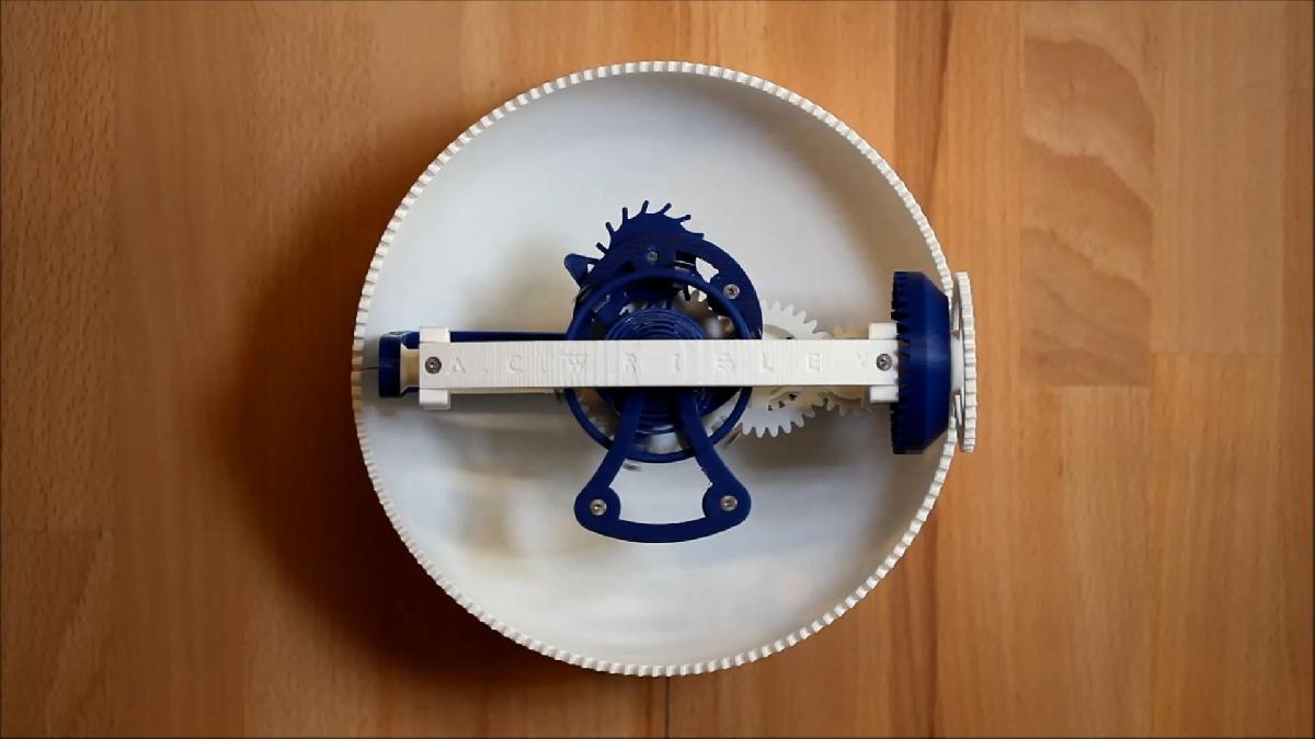 Clockwerk Um Tourbillon de Tres Eixos Impressao 3D