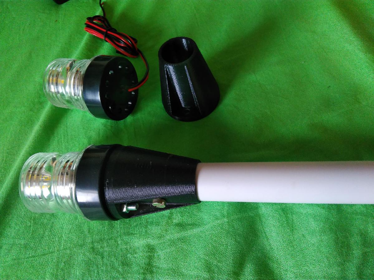 Suporte de luz de barco para tubo de PVC