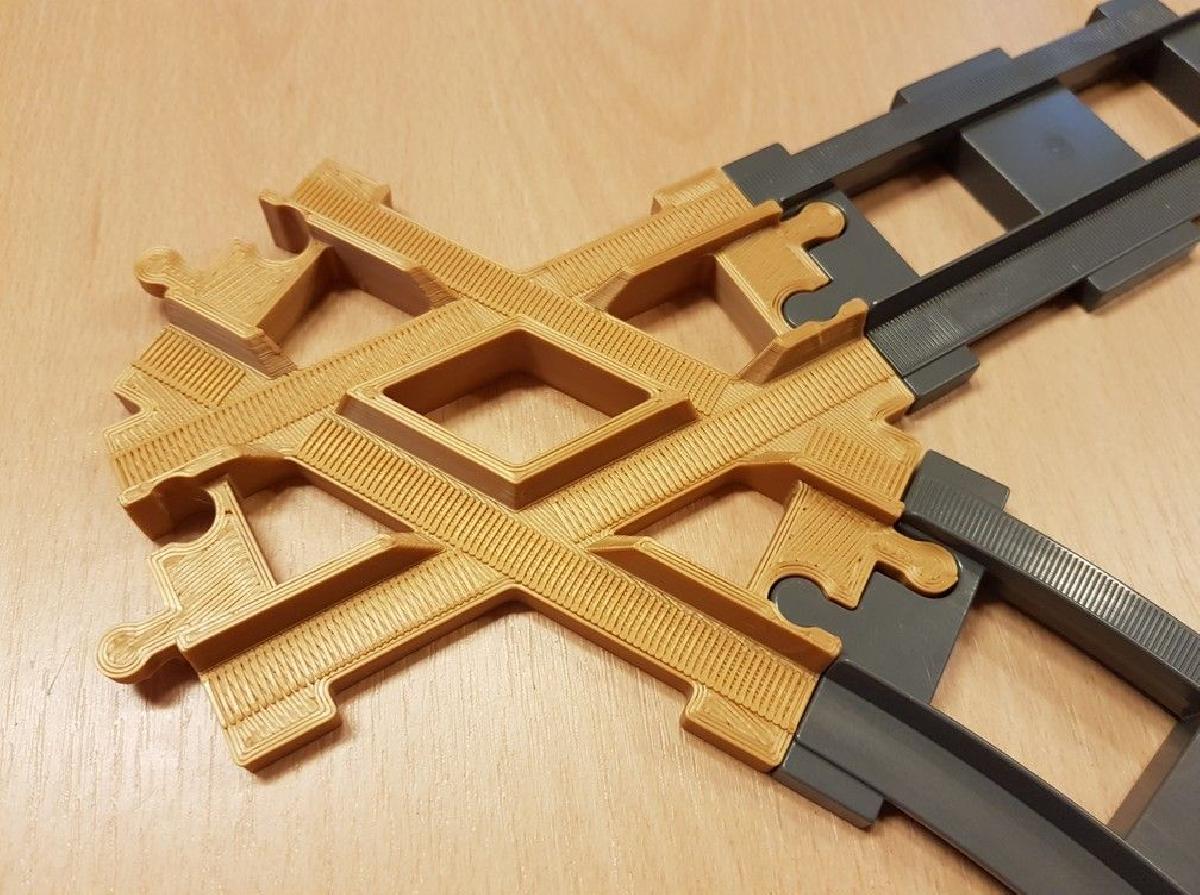 Trilho de trem: cruzamento (60°)