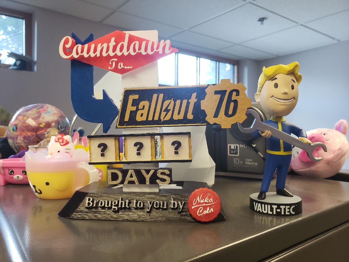 Logotipo de Contagem Regressiva do Fallout 76