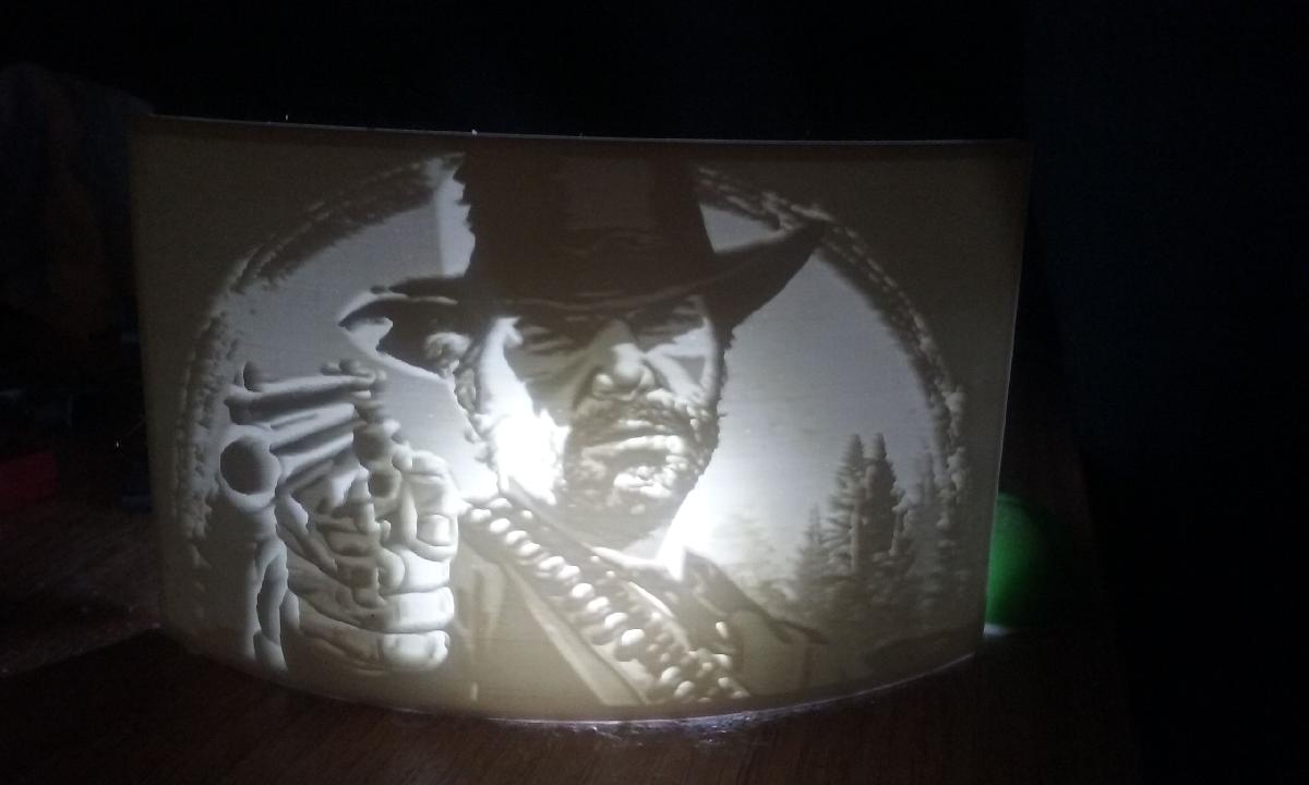 Lithophane de Red Dead Redemption 2