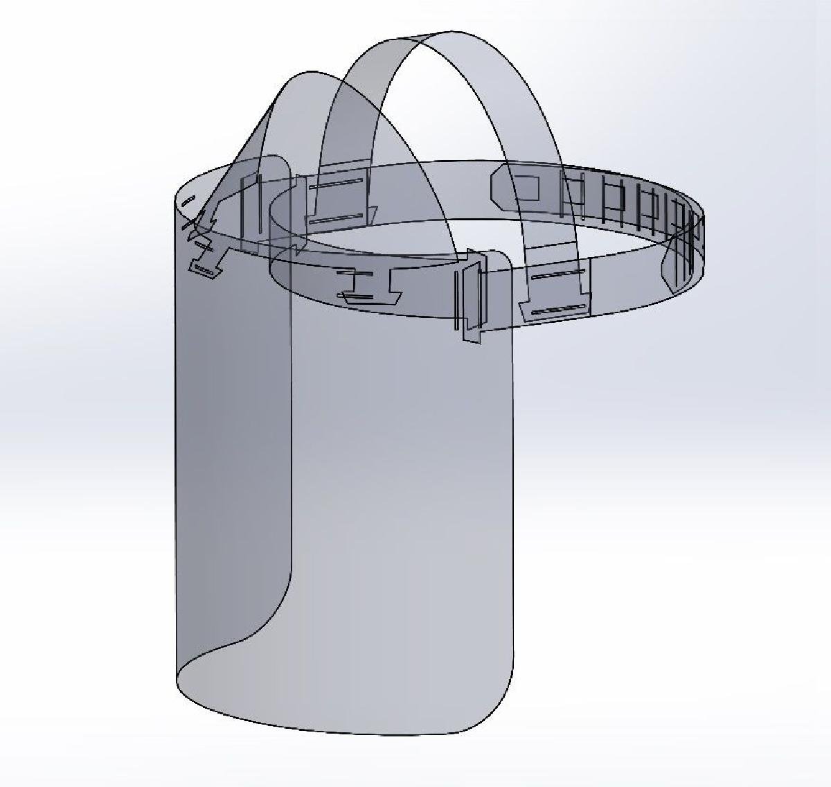Mascara facial cortada a laser (Covid 19)