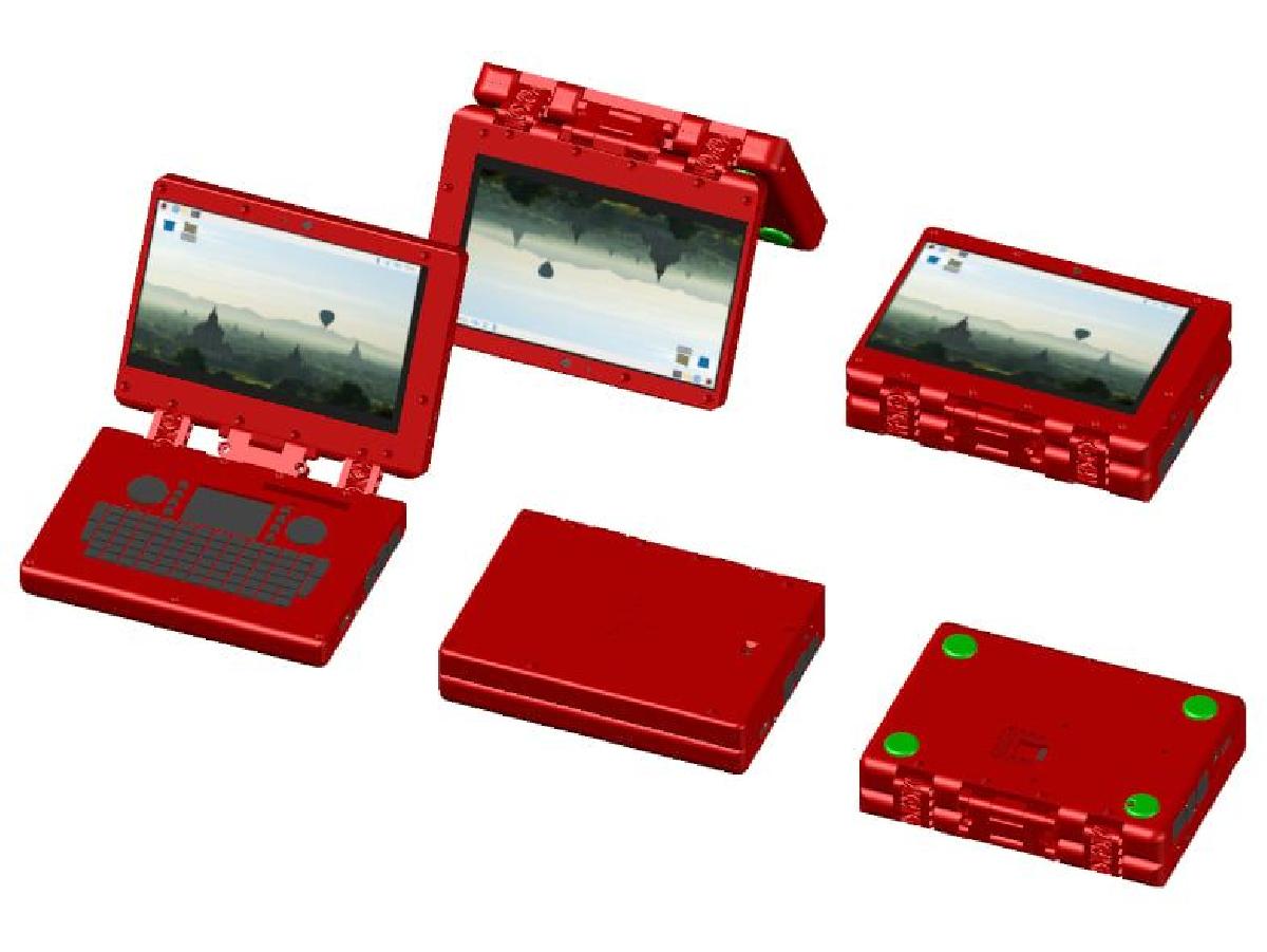 Laptop 2 em 1 de 7 polegadas Raspberry Pi 4