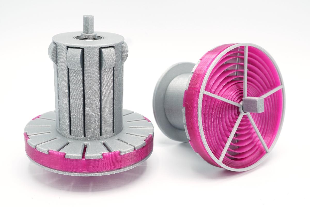 Suporte de Carretel com Retrocesso Automatico Parametrico