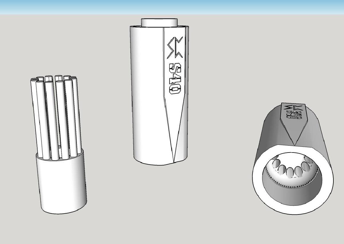 Carregador rapido de granada 40mm para airsoft