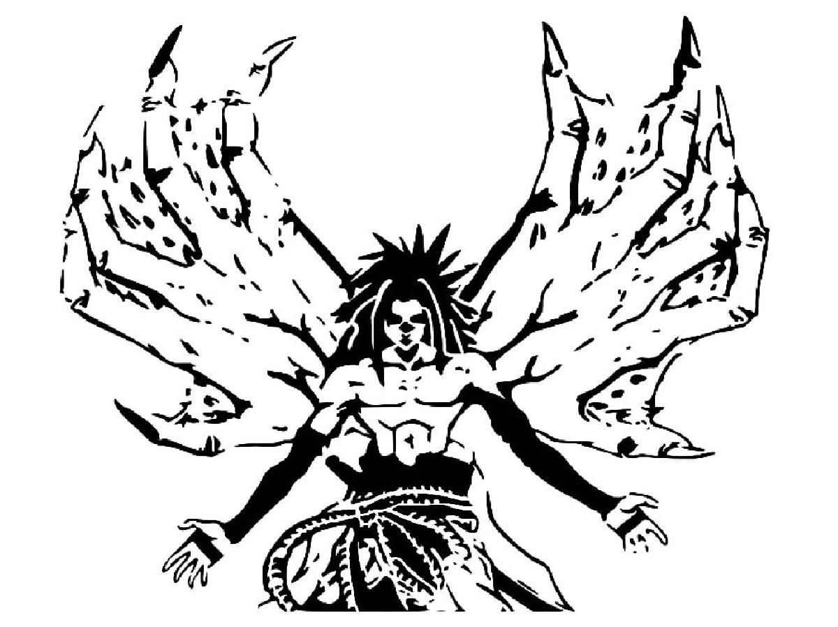 estencil do Sasuke Uchiha