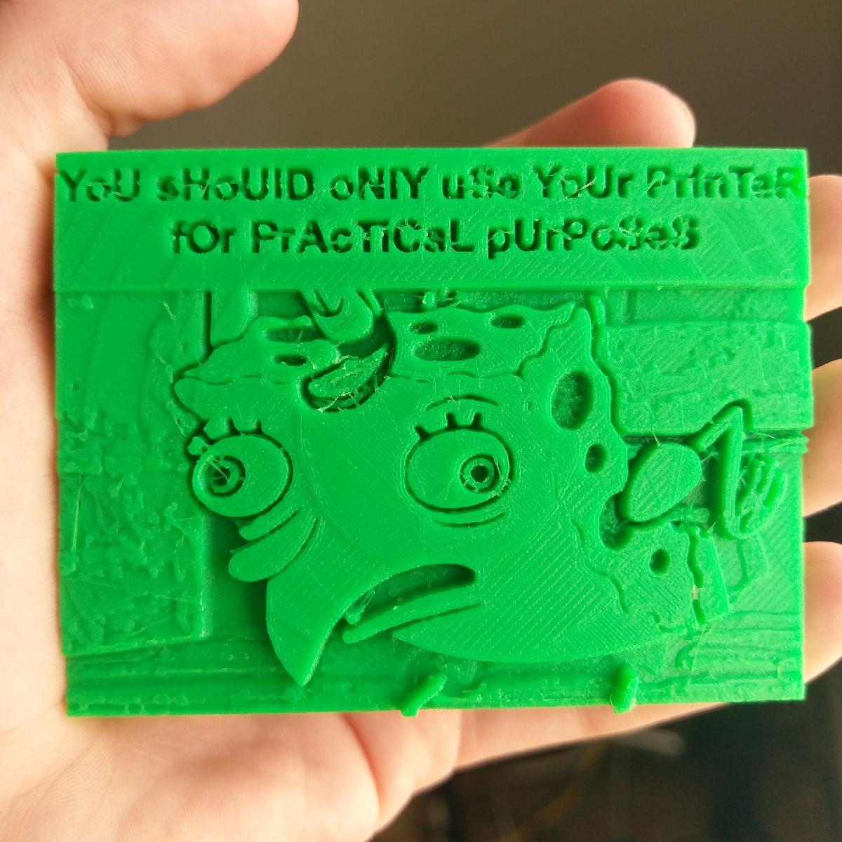 Meme de impressao 3D do Bob Esponja