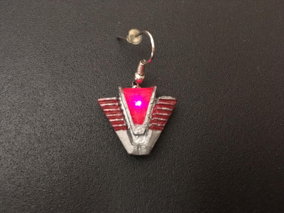 Brincos Chevron de Stargate brilhantes