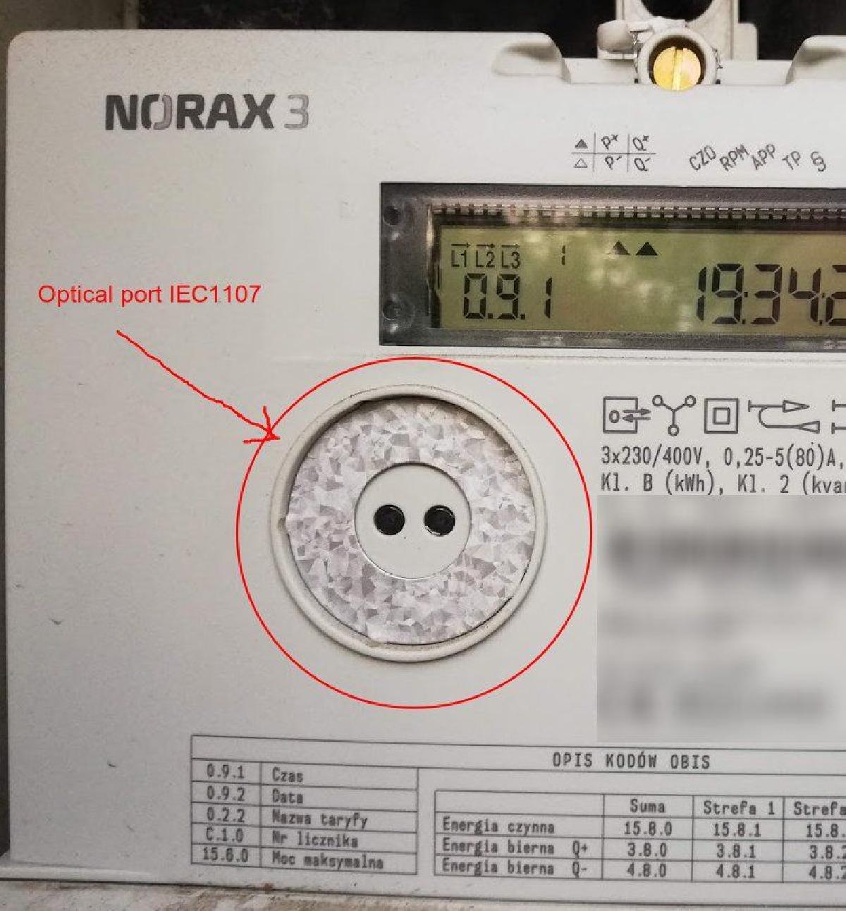 Adaptador de porta optica para dispositivo de medicao IEC1107 IEC62056 21