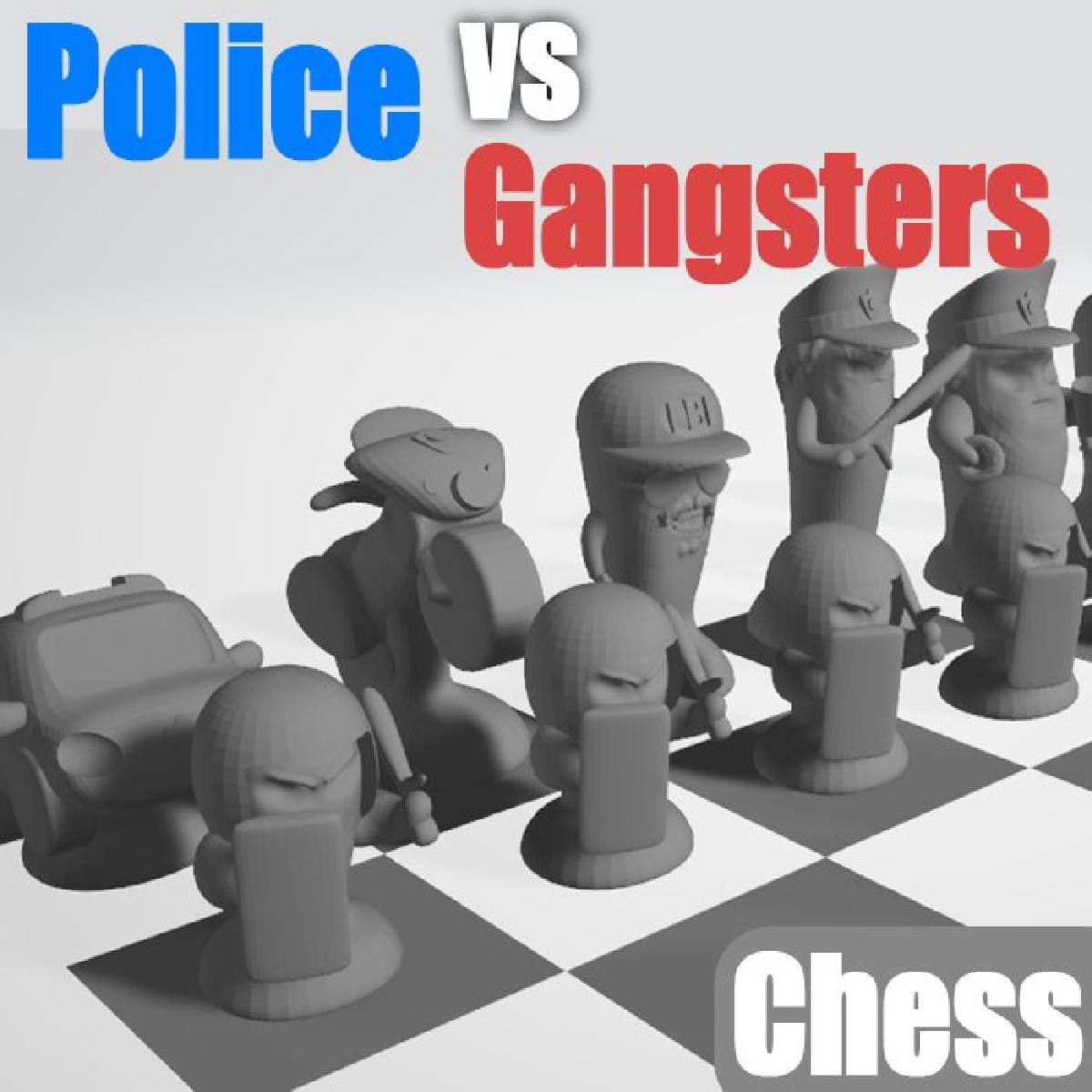 Jogo de Xadrez: policia vs gangsteres   por Objoy Creation