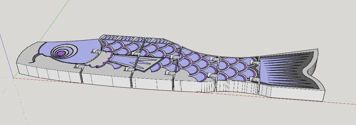 Koi flexivel (bandeira de carpa)