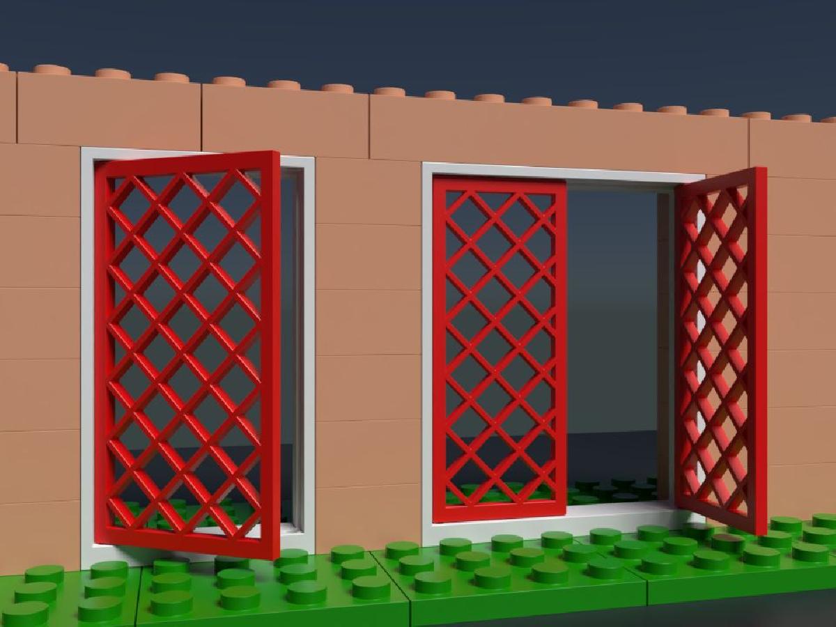 portas de grelha compativeis com Lego