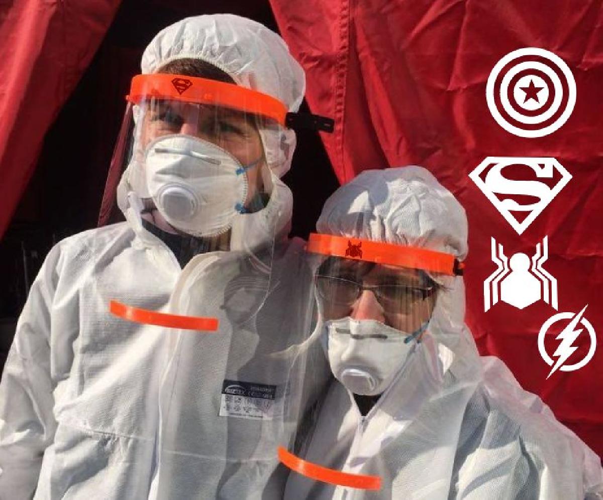 Escudo Facial de Super Herois COVID 19 (e outros personagens)