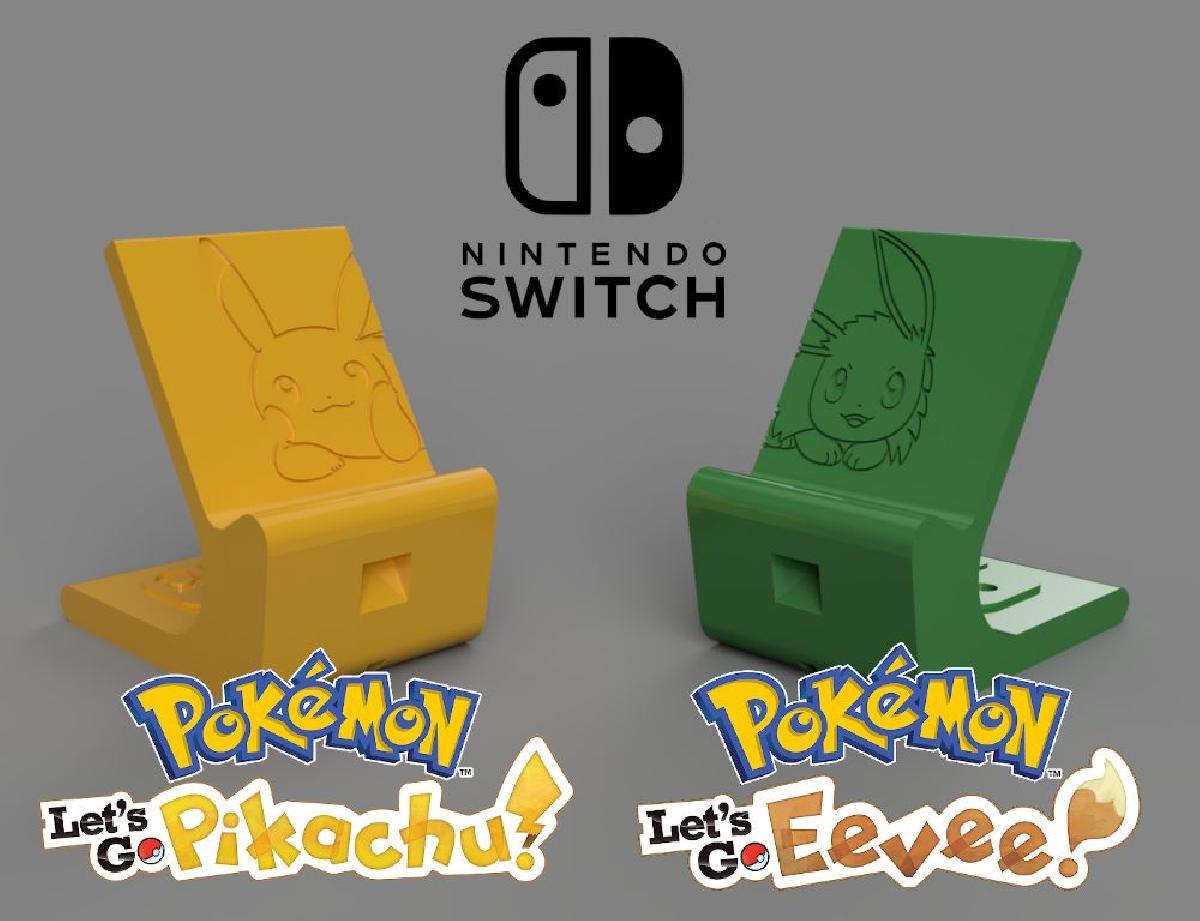 Suportes de carregamento do Switch para Pokemon Lets Go Pikachu/Eevee!