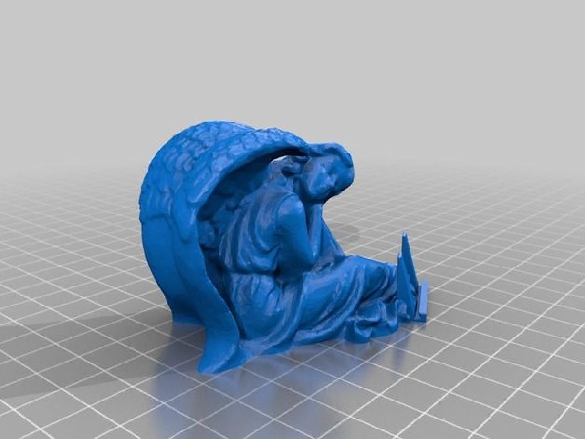 Suporte para fotos de mesa em forma de anjo